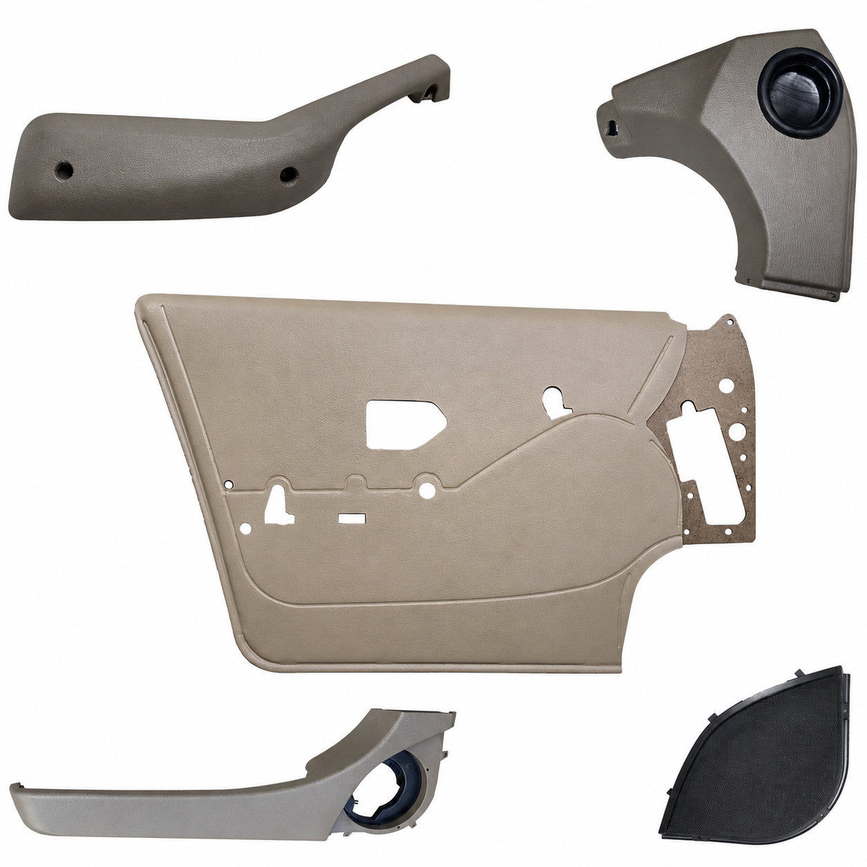 رودری فیبری قدیم کرم روشن جلو چپ با لوازم کد 002 مناسب برای پژو 405 و پارس